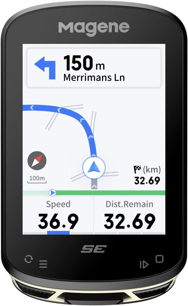 Magene C506SE Compteur Vélo GPS sans Fil, Écran Couleur Étanche de 2,4'', Navigation Routière, Bluetooth&WiFi, Données Personnalisées, 11 Langues
