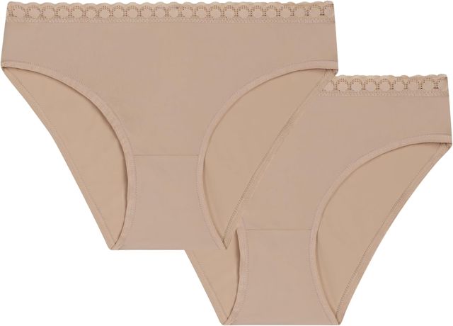 DIM Fille - Daily Micro Lot de 2 | Culotte Invisible Microfibre | Ultra Douce | Lingerie Confort Seconde Peau