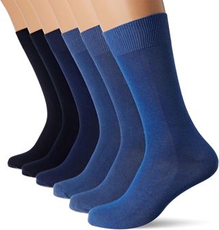 FM London Chaussettes Hommes 6-Pack avec technologie de protection contre les odeurs HyFresh | 6-11 UK, Options de couleurs, Chaussettes habillées Soft 24hr
