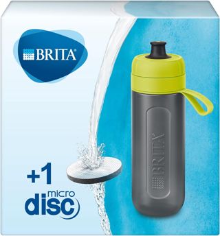 BRITA gourde filtrante Active Bleu foncé (0,6 L), 2 filtres MicroDisc