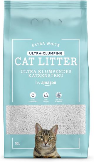 by Amazon Litière agglomérante Ultra Blanche pour Chat, 10 L