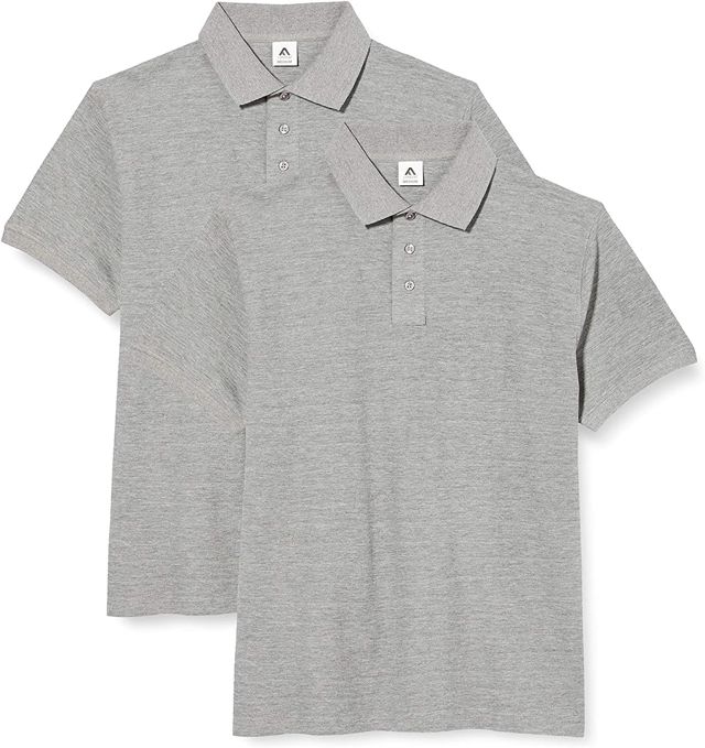 FM London (2-Pack) Men's Polo Shirt | Cotton Stretch, Fitted Polo Shirts