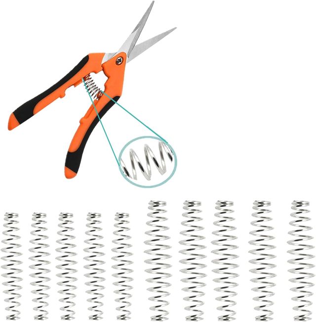10pcs ressort de remplacement, ressort de remplacement pour ciseaux de jardin, pour accessoires de ciseaux à fleurs, pièces de rechange pour outils de jardin, ciseaux de rechange (4cm / 4.8cm)