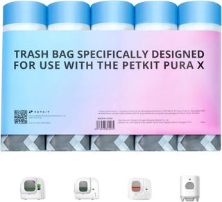 PETKIT Sac Poubelle de Toilette pour Chat avec Cordon, Sacs Poubelles Automatiques pour PURA MAX 2 et PURA X,Chats/Chiens Litière pour Chats Résistant Aux Rayures,5 rouleaux * 20 (100pcs)