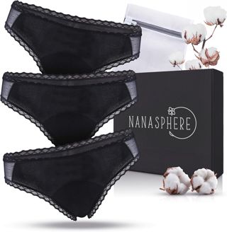 Lot 3 Culottes Menstruelles Ultra Absorbante Coton Bio + Sac Lavage