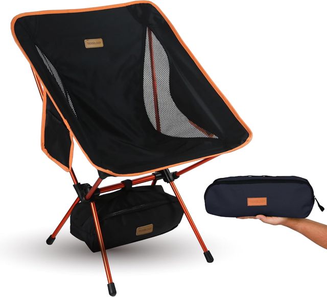 TREKOLOGY Chaise de Camping Portable YIZI GO - Chaise Pliante Compacte et Ultra-Légère dans Un Sac de Transport pour Randonneurs, Camping, Plage et Plein air. (Bleu)