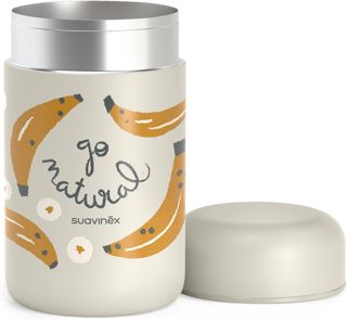 Suavinex, Bouteille Isotherme, Thermos Bébé 100% Inox. Maintient la Température Pendant Plus de 6 Heures. Hermétique, Fermeture Par Pression. Qualité et Résistance. 500 ml, Myrtille, Couleur Bleue