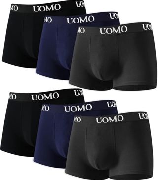 Boxer Hommes Coton Lot de 6, Caleçons Homme Coton Confortable, Respirant,Elastique, Hypoallergénique (S - 6XL)