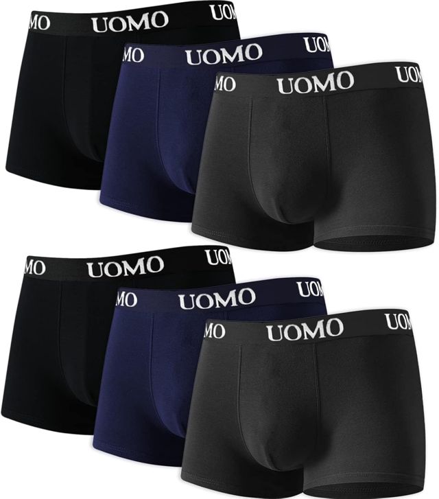 Boxer Hommes Coton Lot de 6, Caleçons Homme Coton Confortable, Respirant,Elastique, Hypoallergénique (S - 6XL)