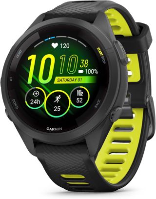 Garmin Forerunner 265, Montre GPS connectée Running AMOLED, Noir/Gris, 46mm