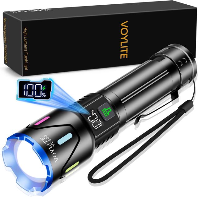 Lampe Torche LED Ultra Puissante Rechargeable 1000000 Lumens