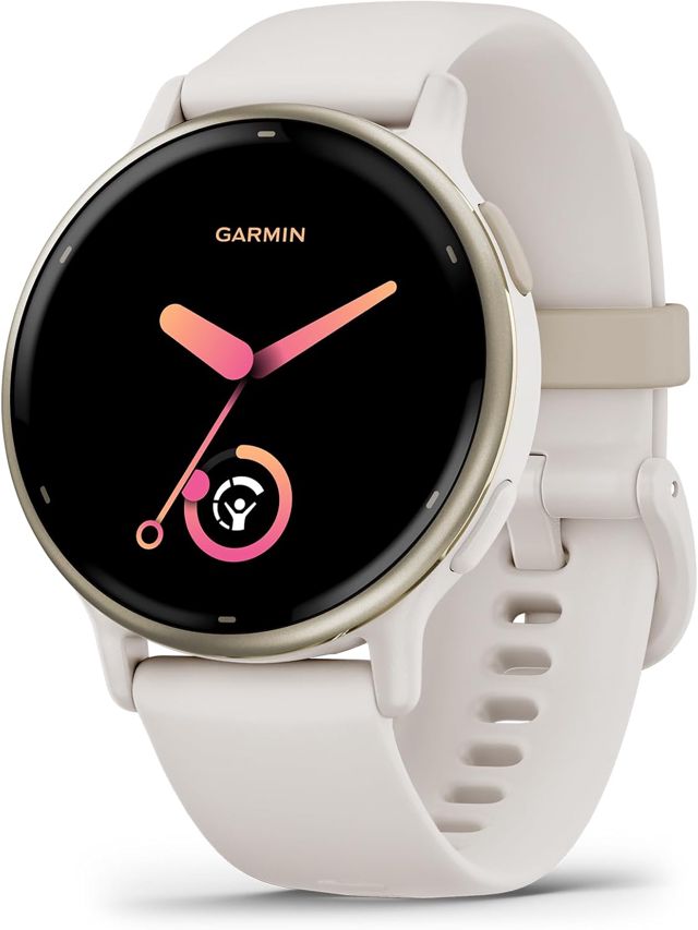 Garmin vívoactive 5, Montre connectée GPS Sport & santé, Gold/Ivoire, 42mm