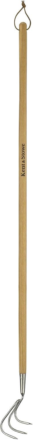 Kent & Stowe griffe piocheuse à long manche – Pioche de jardin en acier inox, griffe sarcleuse avec manche en frêne, longueur : 160 cm
