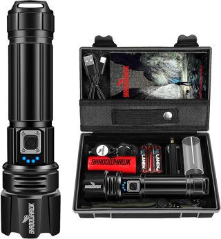 Shadowhawk Lampe Torche LED Ultra Puissante, 1,000,000 Lumens Rechargeable