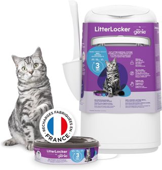 Litter Genie - LitterLocker Fashion - Poubelle Litière - 1 Recharge 3 Mois