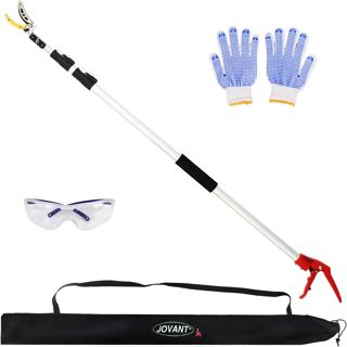 Gardena Sécateur télescopique 3 m, élagueur, sécateur de jardin extensible jusqu'à 3 m, sécateur Gardena avec lame de scie pour couper des arbres et des ciseaux de cueillette de fruits pour la récolte