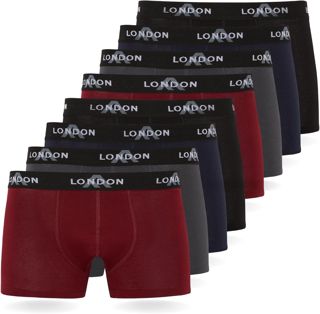 FM London Lot de 4/8 Boxers Homme Taille Élastique, Caleçons Homme Ajustés