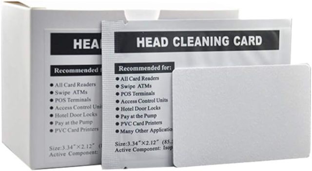 hero-s Lot de 50 cartes de nettoyage professionnelles pour imprimante de cartes de nettoyage pour serrures de porte d'hôtel, POS/ATM/distributeurs automatiques