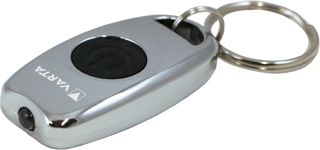 VARTA Lampe Torche LED incl. 2x piles CR2016, Metal Key Chain Light, lampe de poche avec porte-clés, porte-clés ultra-compact, lampe à clé avec 2 modes d'éclairage