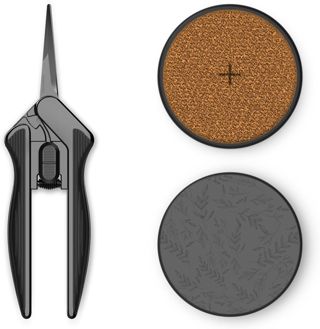 AC Infinity Sécateur de jardin en acier inoxydable 16,8 cm – Ciseaux de précision incurvés avec revêtement en titane anti-adhésif, ergonomiques et légers, parfaits pour le jardin, la culture