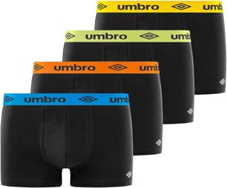 Umbro Boxer Homme Coton, Caleçon Homme, Peaux-sensibles, Anti-Irritation (Lot de 4)