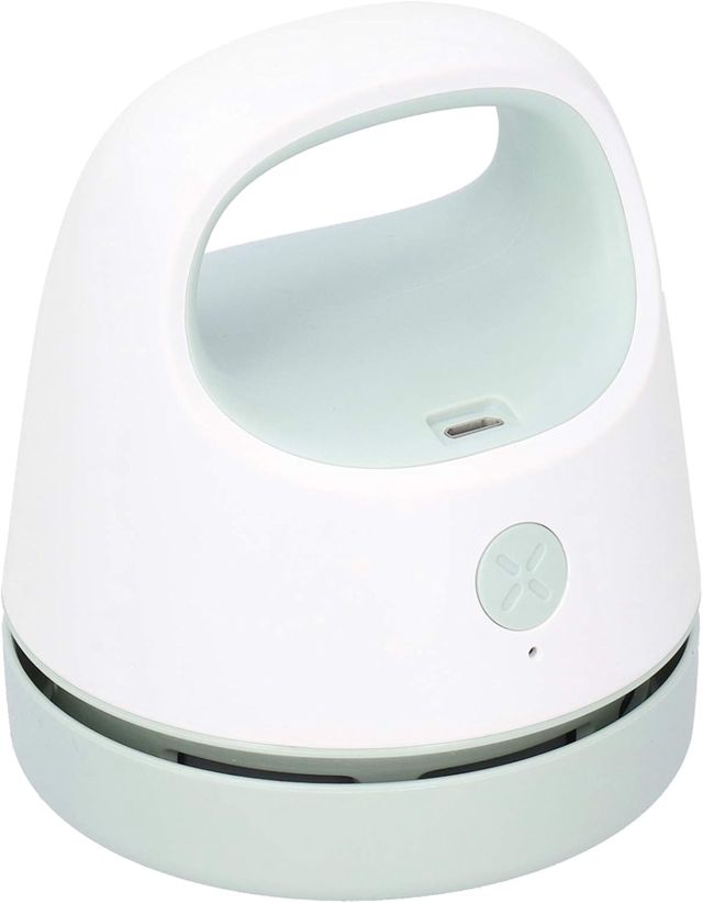 Mini Outil de Nettoyage électrique à Forte Aspiration, Collecteur de Poussière Portable, Mini Nettoyeur de Bureau à Lame en Spirale Carnival 2 Niveaux Réglables, Chargement USB à