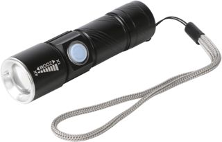 TRIXES Lampe Torche LED USB – Zoom 3 Modes Aluminium