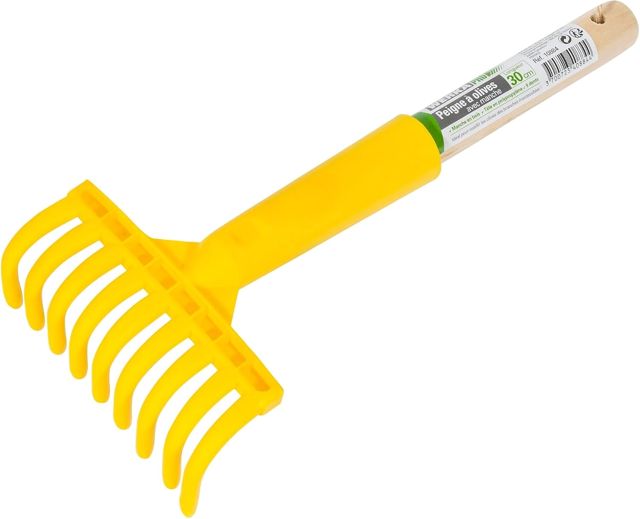 WERKA PRO - 10884 - Peigne à Olives - avec Manche en Bois 30 cm - Jaune - 9 dents (Lot de 2)