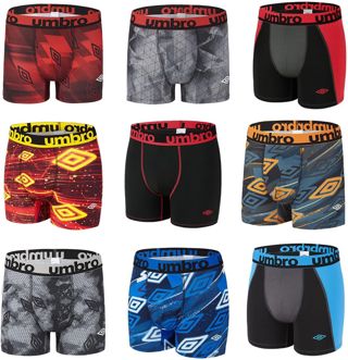 Umbro Pack Surprise Boxer Homme Ajustement Parfait, Calecon Modèle Aléatoire, Respirant, Liberté de Mouvement et Maille Aérée (Lot de 6)