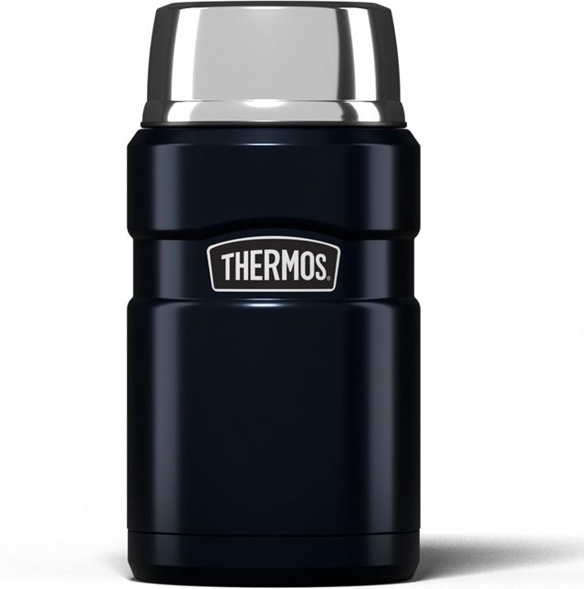 Très grand thermos isotherme en acier inoxydable, 710 ml, bleu métallisé
