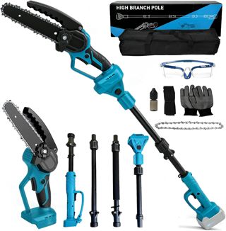 Élagueur sur batterie et scie à élaguer avec chaîne compatible Makita 18V