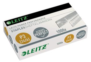 Leitz 55700000 Lot de 1000 agrafes galvanisées 24/6 mm, 24/6mm