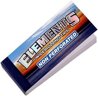 Elements Wide Rolling Tips, pointes non perforées en taille King Size 50 tips par agrafes 20 agrafes