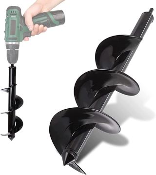 FISHTEC Tarière pour Perceuse Foret de Jardin 90 mm