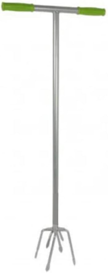 Griffe de Jardin – Griffe Jarin Poignée Ergonomique – Griffe de Jardin Rotative Cultiver - Outillage de Jardin pour Mauvaises Herbes - 96 x 38 cm – Acier Robuste - Vert/Argent