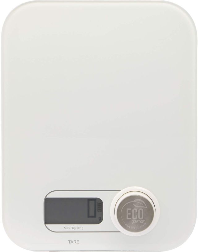 Weis 10531 Eco Pro Balance de cuisine en verre/plastique Blanc 245 x 190 mm