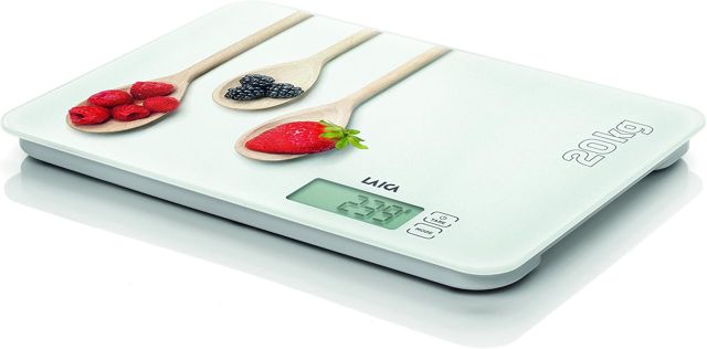 Laica Balance de cuisine électronique 20 kg blanc/rouge