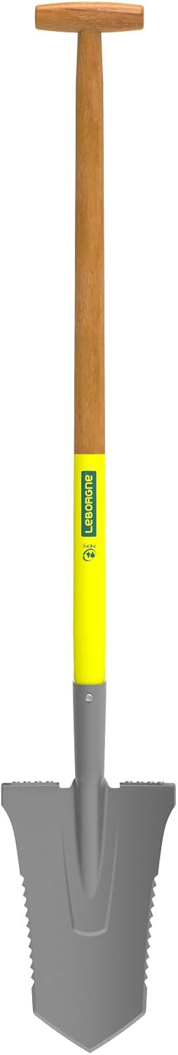 Leborgne Louchet Transplantation Duopro 33 cm Manche Béquille Bois Gris