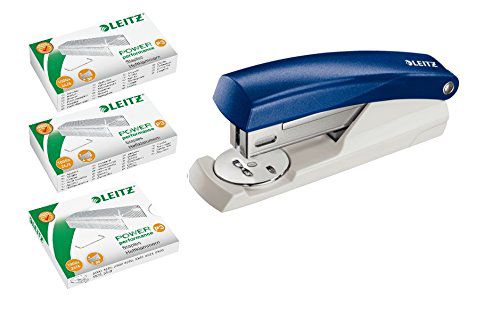 Leitz NeXXt Series Petit agrafeuse 25 feuilles, Büroheftgerät klein | mit 3.000 Klammern, bleu, 1
