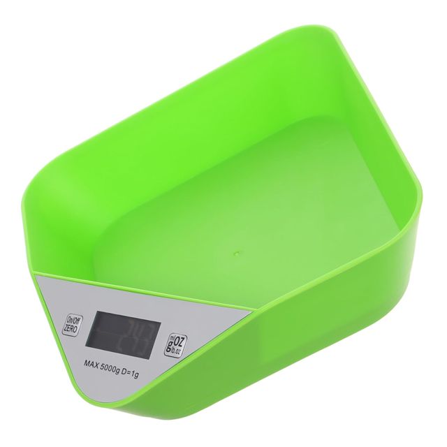 Balance Cuisine Numérique Verte 5000g, Bol Abs, Conversion D'unités