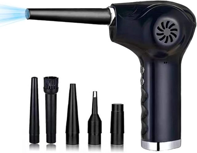 Aoresac Dépoussiéreur électrique sans Fil Rechargeable 60 000 TR/Min, Puissance de Soufflage Longue Durée, Nettoyage sans Angle Mort, pour la Maison, Le Clavier, L'intérieur de (6000mAh)