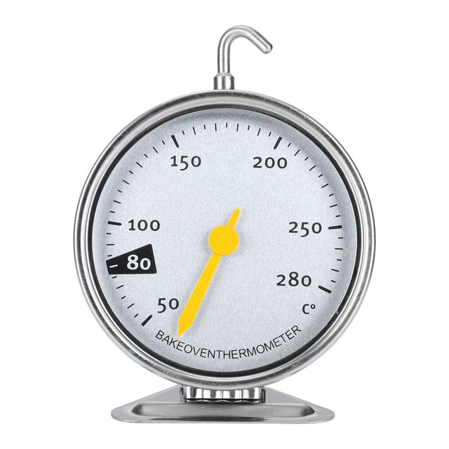 Thermomètre de four, thermomètre de four de cuisine à cadran avec crochet, thermomètre de fours en acier inoxydable 50-280 ℃/122-536 ° F Outils de mesure de cuisine