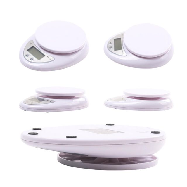 Balance Cuisine Électronique B05, Abs Blanc, Tare et Lcd