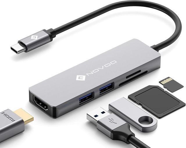 NOVOO Hub USB C 7 en 1 Ethernet Gigabit HDMI 4K60Hz
