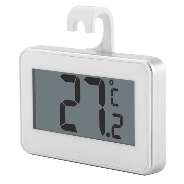 Naroote Thermomètre Numérique pour Réfrigérateur, Grand écran LCD, Thermomètre pour Réfrigérateur avec Support Réglable et Dos Magnétique, pour la Cuisine à Domicile, le Restaurant