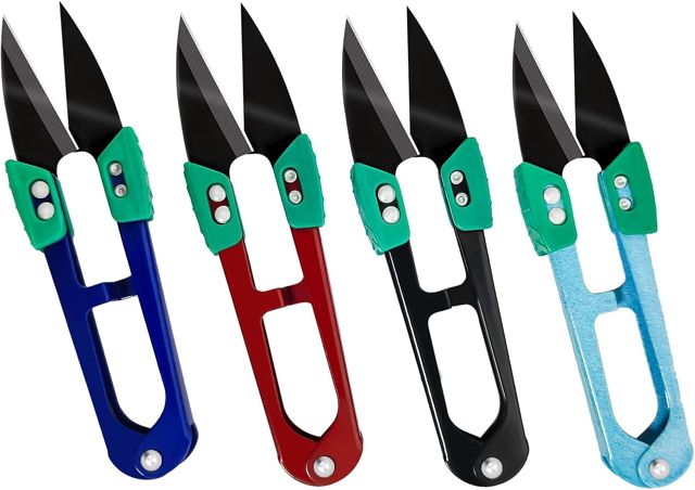 4 Pièces Secateur de Jardin, Petites Ciseaux Jardinage Professionnels, Ciseaux de Portables, Outils de Pépinière, Multifonctionnels, Sécateur pour Bonsai, Fleurs, Plantes (couleur)