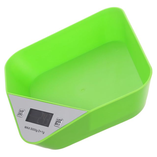 Balance Cuisine Numérique Vert 5000g, Précision 1g, Abs