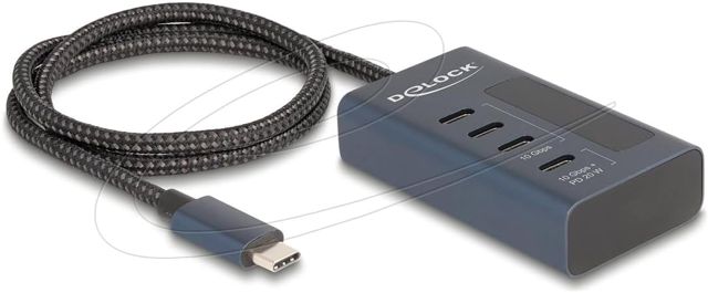 Delock Hub USB 10 Gbps avec 4 Ports USB-C et Power Delivery