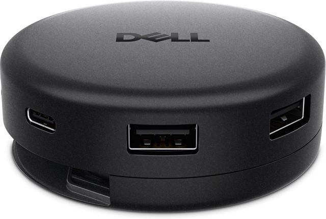 Dell DA326, Kabelgebunden, USB 3.2 Gen 1 (3.1 Gen 1) Type-C, 100 W, 2500 Mbit/s, Schwarz, 1,25 Gbit/s