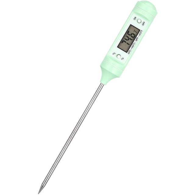MAGICLULU Thermomètre Électronique Cuisine Sonde de Précision en Acier Inoxydable, Lecture Précise Température pour Cuisson et Alimentation